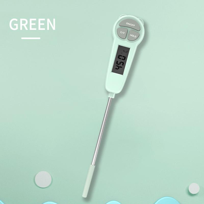 Baby Food Thermometer Baby Bottle Thermometer Bath Water Thermometer 304 Stainless Steel with LCD Display Digital Thermometer