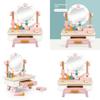 Cosmetics Pretend Wooden Table Interactive Elements Kid Play Developmental Skill