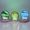 USB LED RGB Sandscape Lamp Moving Sand Art Nattljus med 7 färger Timglasljus 3D Moving Sand Art Bordslampa Julklapp