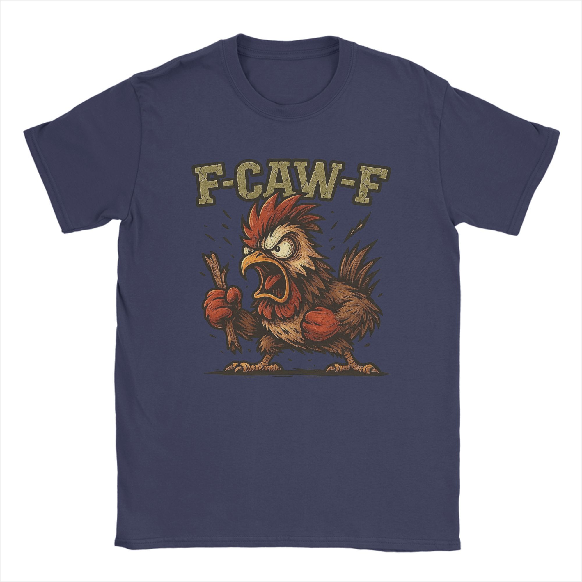 

Men s T-Shirt Funny Chicken F-CAW-F Rooster Meme Leisure Cotton Tees Short Sleeve T Shirt Crew Neck Clothing Gift Idea 4XL