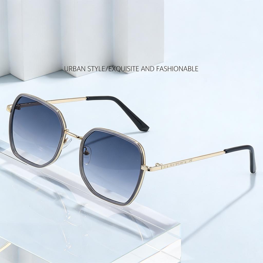 Vintage Polygon Sunglasses Men Classic Fashion Metal Rim Outdoor Shades Women New Trendy Fashion Brand Design Sun Glasses