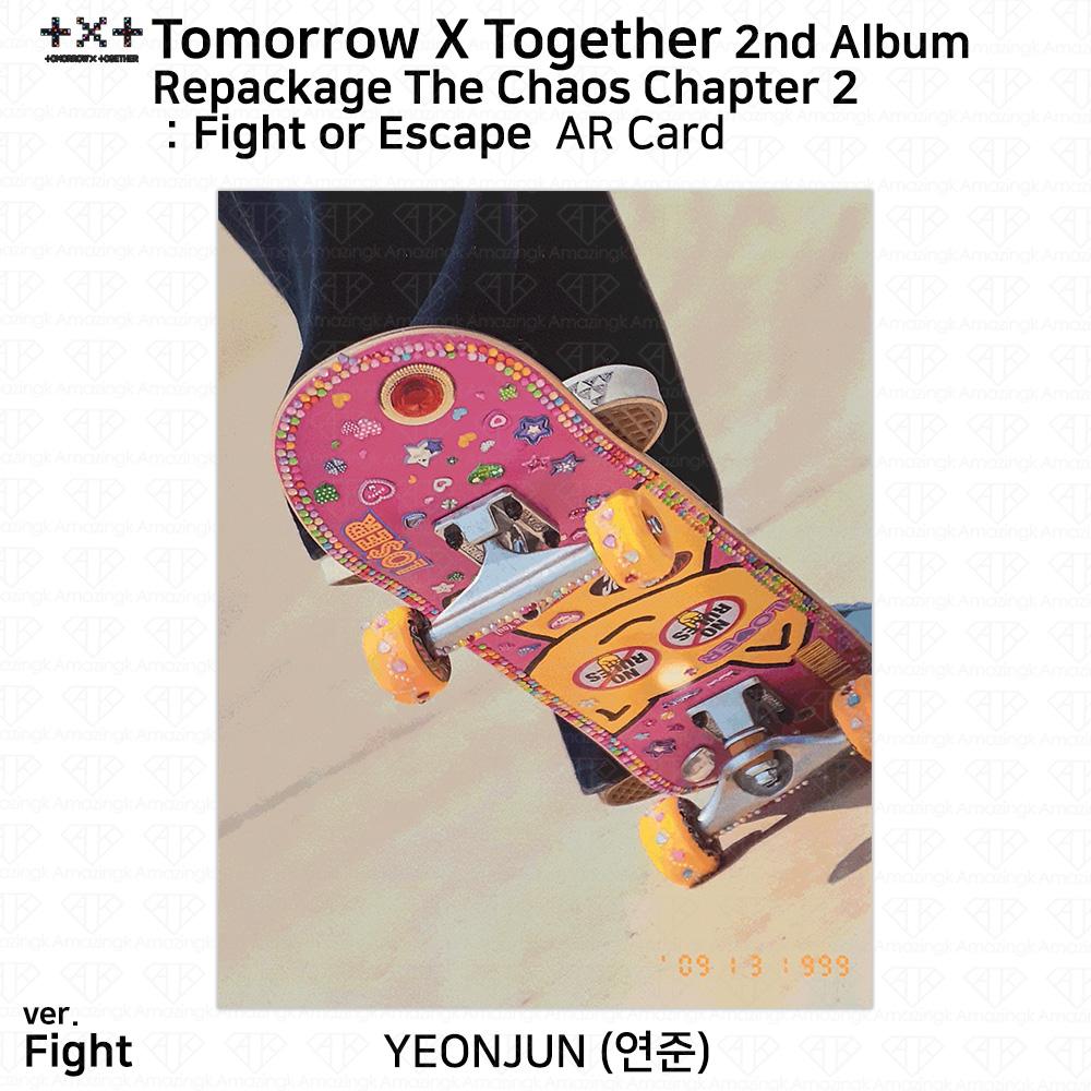 

TXT 2-й альбом в переиздании. Фотокарточка «Хаос. Глава 2. Борьба или бегство» Открытка Yeonjun - AR Card (F ver.