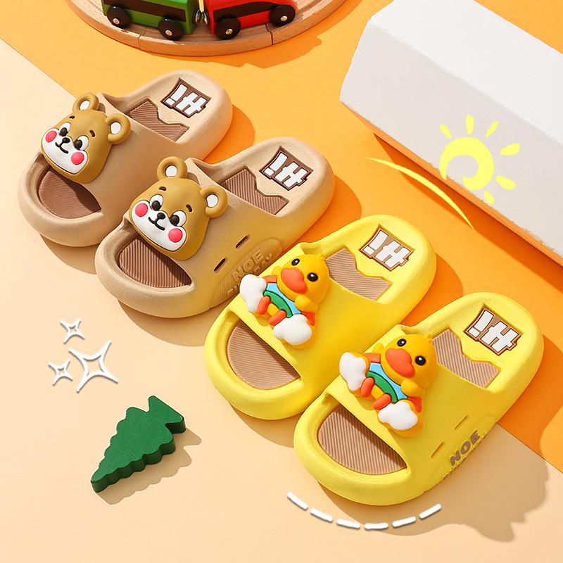 Soft Sole Kids' Cartoon Slippers: Non-Slip Bath & Home Sandals for Boys & Girls