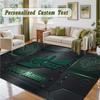 Crystal Velvet Square Rug Custom NameFendt Pattern Non Slip Home Floor Decor Rug