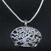 The Tree of Life Necklace Titanium Steel Pendant Versatile Snake Bone Chain