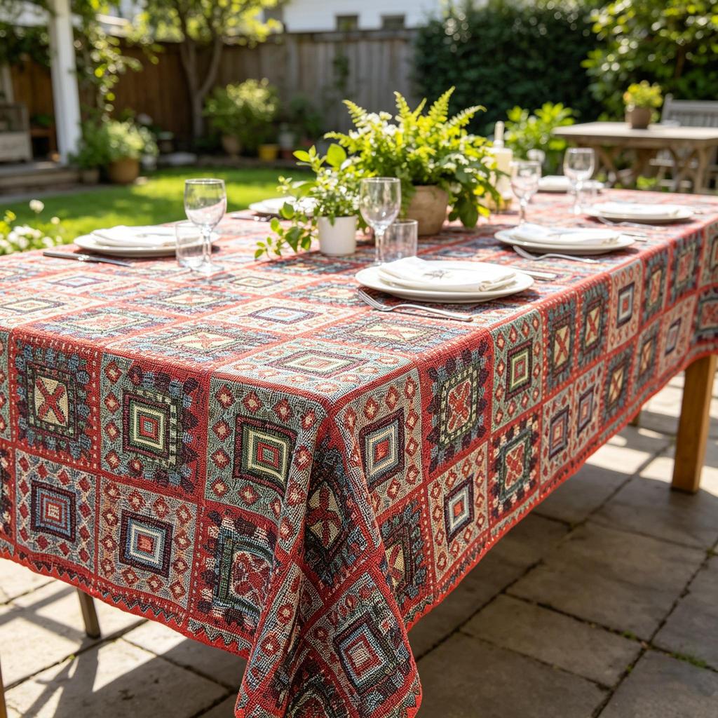 Kitchen Dining Party Home Daily Use All-Purpose Fabric Rectangle Cotton Soft Washable Table Cloth