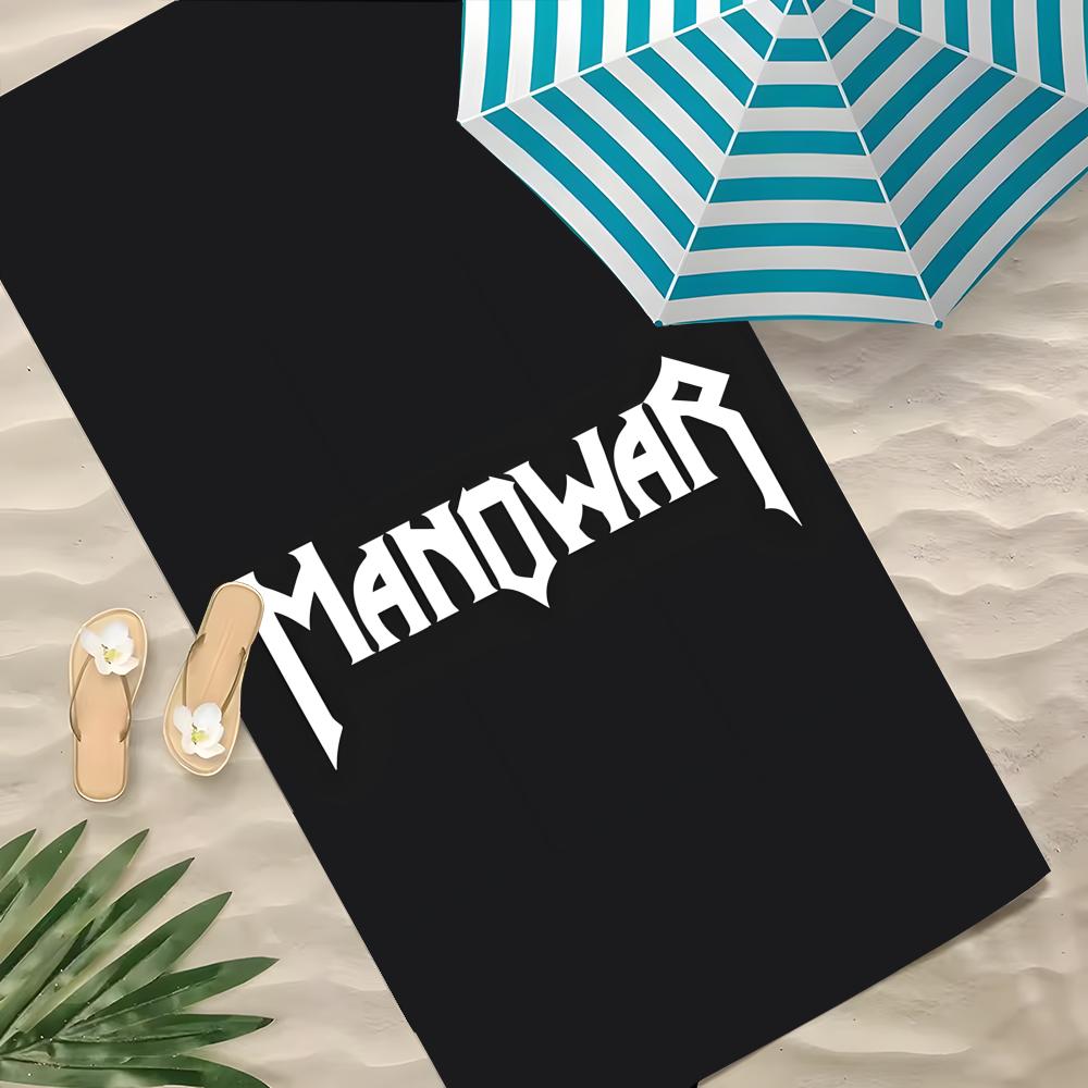 M-Manowar Towel Polyester Beach Towel Quick Dry Sand Free Bath Towel For Summer Pool Travel Vacation 60x35CM
