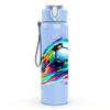 1PC Rainbow Trail Soccer Ball Print 750ml Color Plastic Sports Water Bottle Leakproof Flip Straw Lid Suitable for Sports Office Home Use