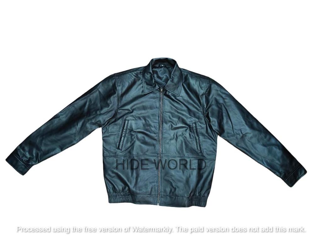 מעיל עור שחור אופנתי לגברים מעור כבש אמיתי בעבודת יד, מעיל אופנוענים גדול במיוחד