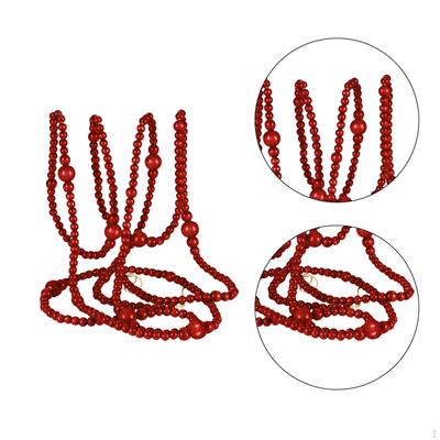 Houten Kralen Slinger Kerst Kralen Hangende Houten Kralen Snoer Ornament Muuraccent
