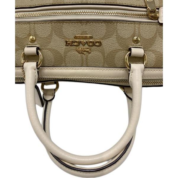 Used COACH Rowan Satchel Signature Canvas 2-Way Bag