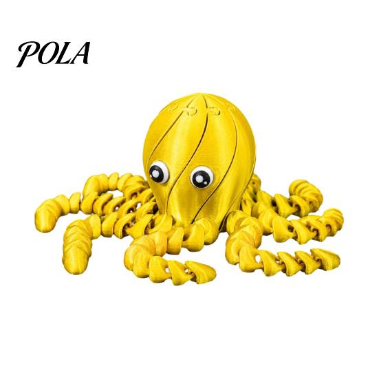 Octopus Sensory Toy 3D Printed Toy, Articulated Figurine with Movable Joints, Fidget Stress Relief Sea Animal for Kids Adults