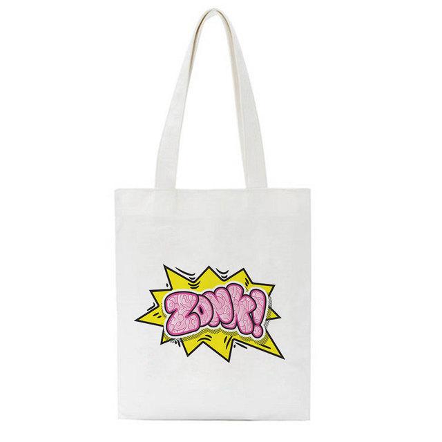 Noua geantă de umăr Ulzzang amuzantă cu scrisoare de desene animate Harajuku pentru femei, geantă de școală gotică, geantă de pânză Y2k, geantă casual pentru cumpărături de mare capacitate