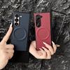 Carbon Fiber Leather Magnetic Phone Case for Samsung Galaxy Z Fold 7 6 5 4 3 Fold 7 Fold6 5G Hinge Protective Cover