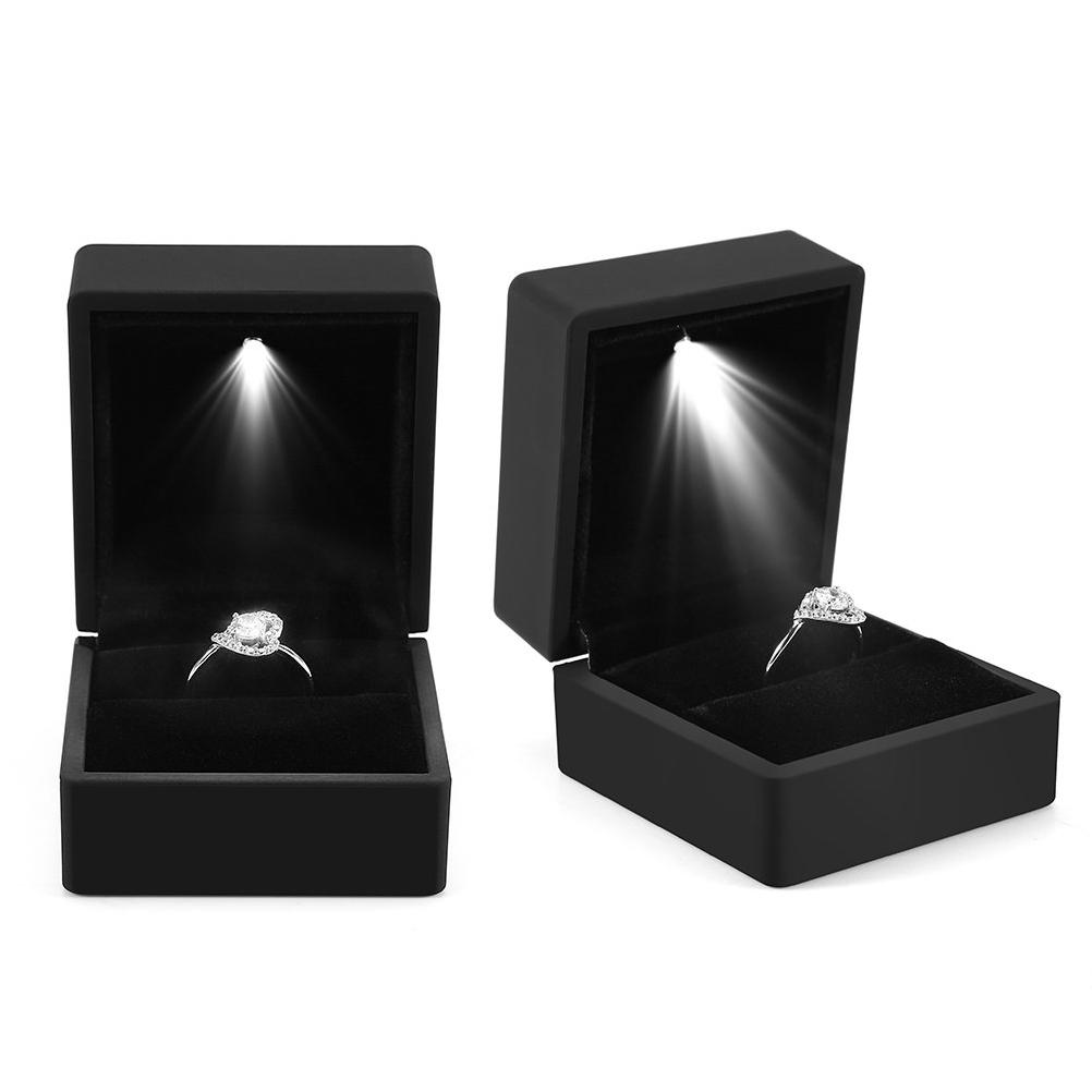 LED Ringbox Beleuchtete Ringbox für Heiratsantrag Ringbox mit LED Innenbeleuchtung für Verlobung Hochzeit