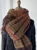 Women Winter Retro Knitted Scarf Headscarf Ladies Men Casual Striped Tassel Warm Scarve Mujer Male Wrap Shawl Unisex New Korean