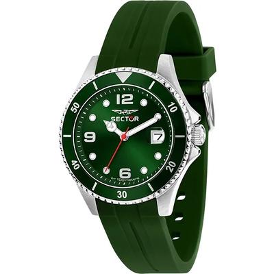230 Silicone Strap Green Dial Quartz R3251161055 100M Men's Watch