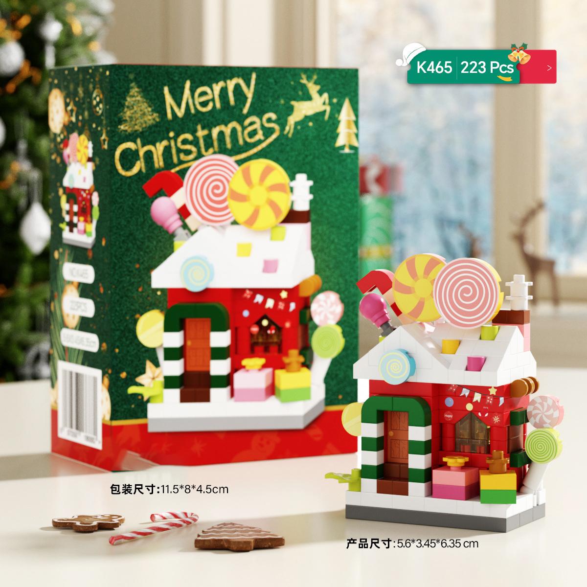 

christmas train santa claus Moc Building Block Moc Bricks Sets for Adults Girl Micro Construction Set Model Assembling Toy Gifts