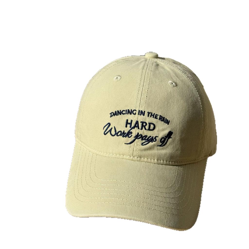 Spring and summer new fashion embroidered letter soft-top baseball cap, face-slimming duckbill cap for men, outdoor couple's sun hat