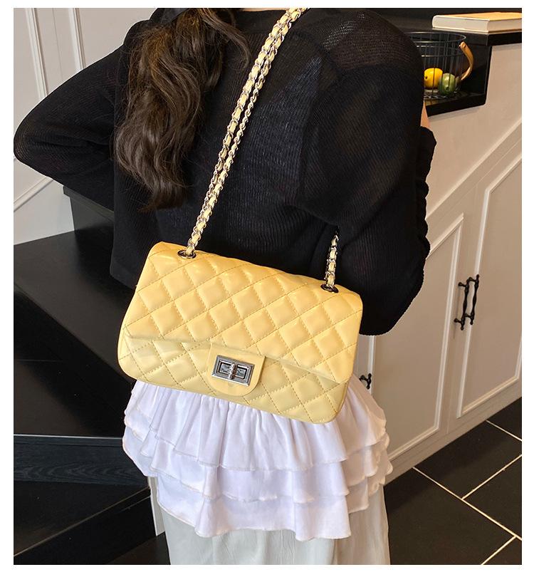 Premium Diamond Chain Bag Women's Summer 2025 New Fashion Shoulder Small Square Bag Korean Versatile Messenger Bag