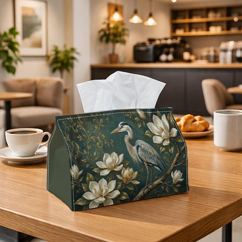 1pc Classic Heron Flora Tissue Holder - A Stylish And Sophisticated Storage Solution for Napkins, Perfect for Rolls, Facial Tissues, Or Individual She