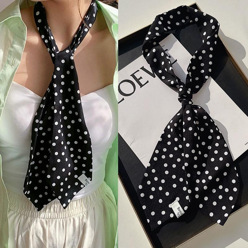 

Лента Цветочный Шарф Принтованный Тонкий Шарф в Горошек Галстук-бант Леопардовый Принт Галстук для Рубашки Отделка Шляпы от Солнца