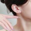 S999 Sterling Silver Water Drop Stud Earrings, Elegant Pure Silver Design for Women, Fresh Style Ear Accessories.