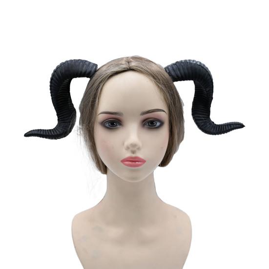 Geitehorn Hodebånd Gotiske Djevelhorn Hårbøyle Halloween Utkledning Hårtilbehør for Halloweenfest Cosplay-arrangementer