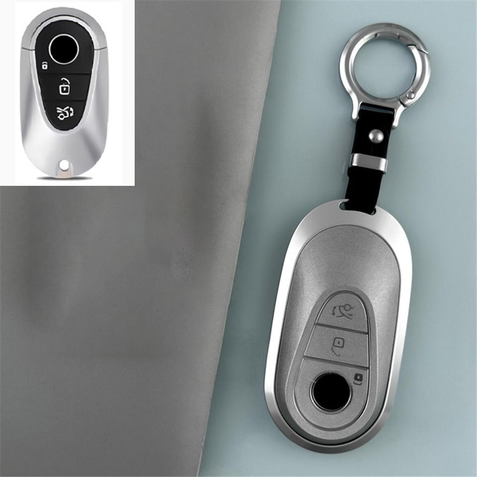 Metal TPU Car Remote Key Cover Case Holder Shell Chain Fob for Mercedes Benz New C260L E300L S400L EQE GLC CLE C E S Class EQC