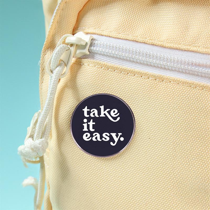 Inspirational Mental Health Awareness Brooch - Positive Living Metal Pin Accessory