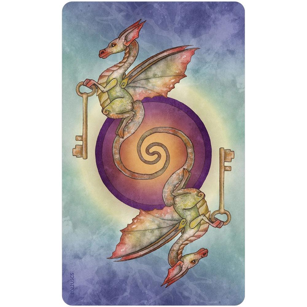 10.4*7.3cm for The Love of Dragons Oracle Deck 44 Pcs Cards