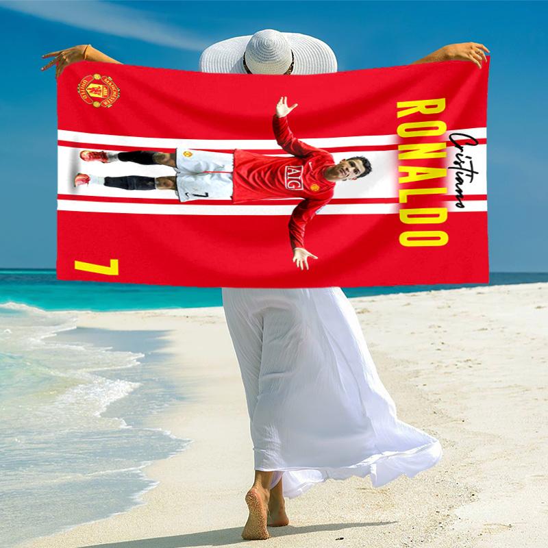 Cristiano Ronaldo Manchester Legend Beach Towel Outdoor Camping Beach Swim Outdoor Pool Towel Quickdrying Swim Towel Outdoor Picnic Beach Mat Comfort
