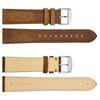 WOCCI Genuine Leather Watch Calf Replacement Buckle Band, 20mm, Leather, Strap, Brown/Silver