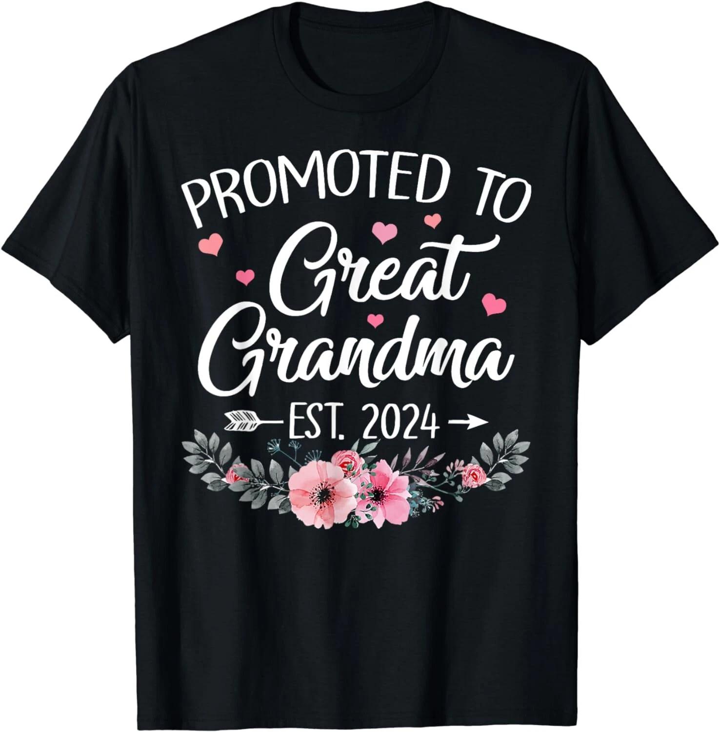 Promoted To Great Grandma Est 2024 First Time New Grandma Gift Unisex T-Shirt 2XL