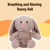 Breathing Glowing Floppy Ear Bunny Plush Doll Cute Cartoon Cozy Stuffed Animal Toy Children Bedtime Sleep Companion Gifts Cuddly Fluffy Huggable