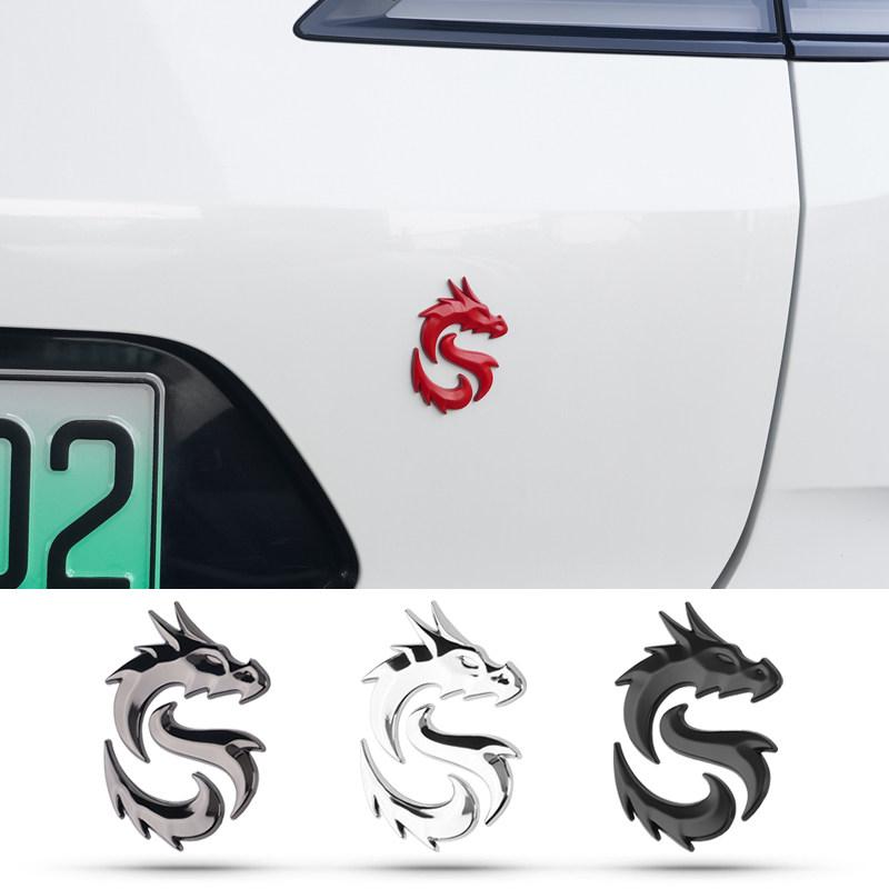 3D three-dimensional Longteng car label decorative sticker Xuanyinglong car decoration metal side label tail label car sticker