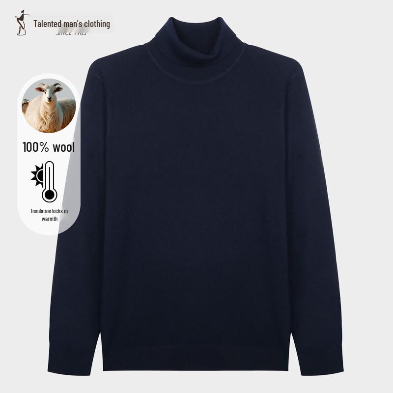 

Talen Men s Turtleneck 100% Merino Wool Sweater 2XL