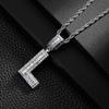 Letter Pendant Copper Inlaid Zircon Necklace Personalized Niche Design Men'S And Women'S Pendant Necklace