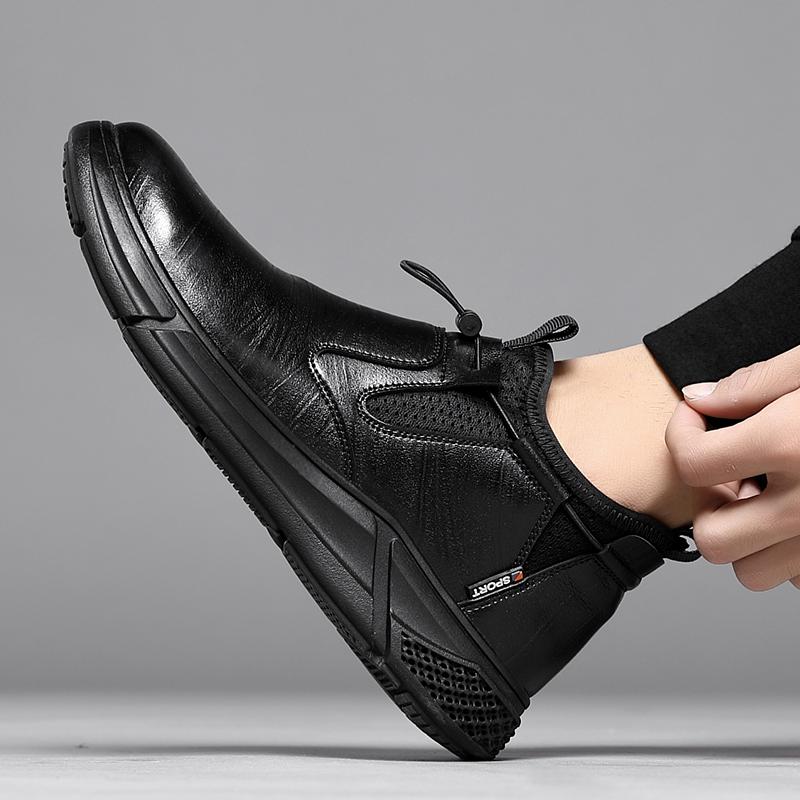 Leather Boots Men Safety Shoes Waterproof Work Boots Safety Steel Toe Shoes Men Puncture-Proof Indestructible Shoes High Quality