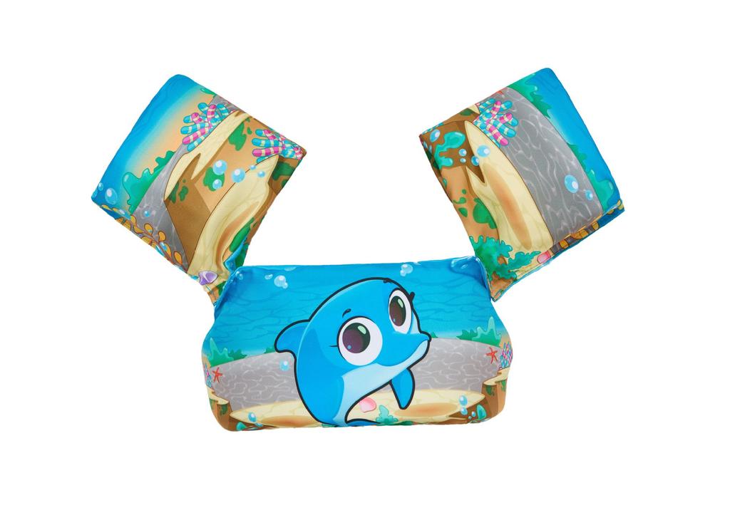 Cartoon Children's Buoyant Swimming Arm Ring Float Vest with Nylon/Polyester Material Life Jacket for Water Sports and Fishing