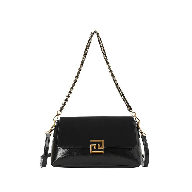 Bag Women's Fashion Simple Temperament Shoulder Bag Popular Chain Crossbody Women's Bag Commuter Underarm Bag