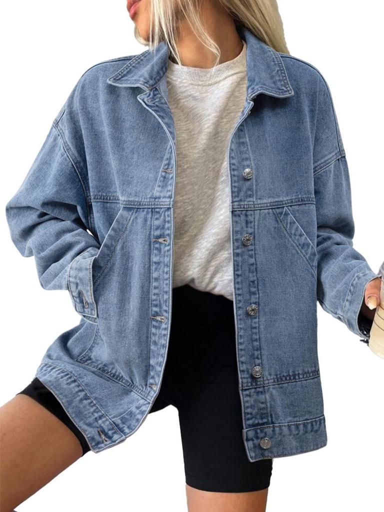 Europäische/Amerikanische Mode Damen Lockere Jeansjacke - Vielseitig für Frühling/Herbst