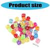 50 Pcs Six Sided Dices Acrylic Dices Board Game Acessories Table Game Dices Colorful Dices for Game