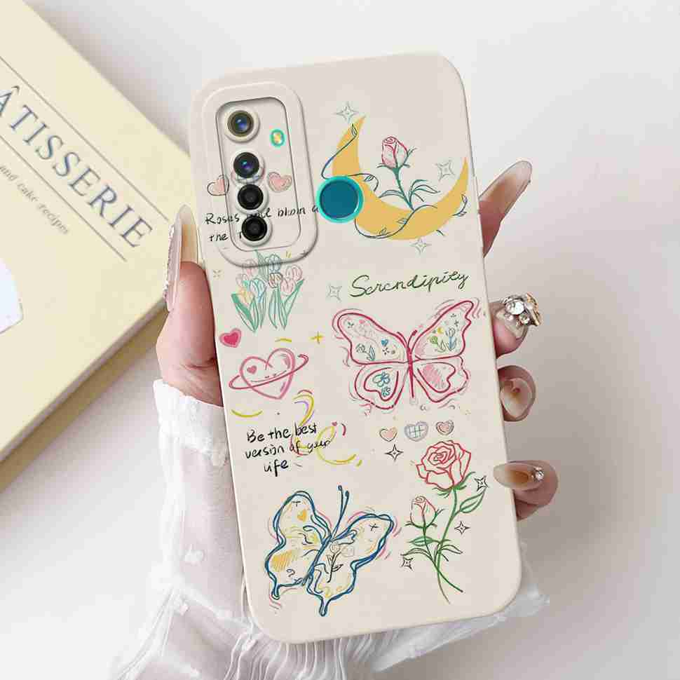 

For Realme 5 Pro Case Cute Panda Flower Covers Soft Silicone Cases For Realme 5 Realme5 Pro ShockProof Back Cover Fundas Realme 5 Pro