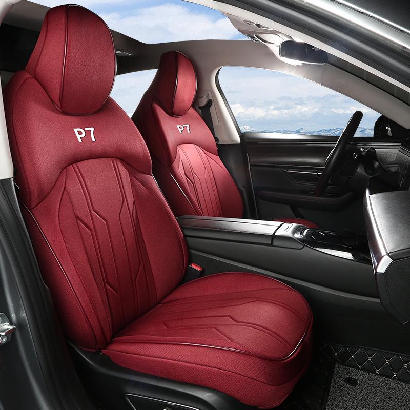 Premium Linen Seat Covers for Xpeng P7 - Universal, All-Season Car Cushion