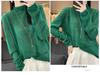 2025 Spring Worsted Wool Knit Sweater: Half-High Neck, Long Sleeve, Floral Hollow Design Pullover