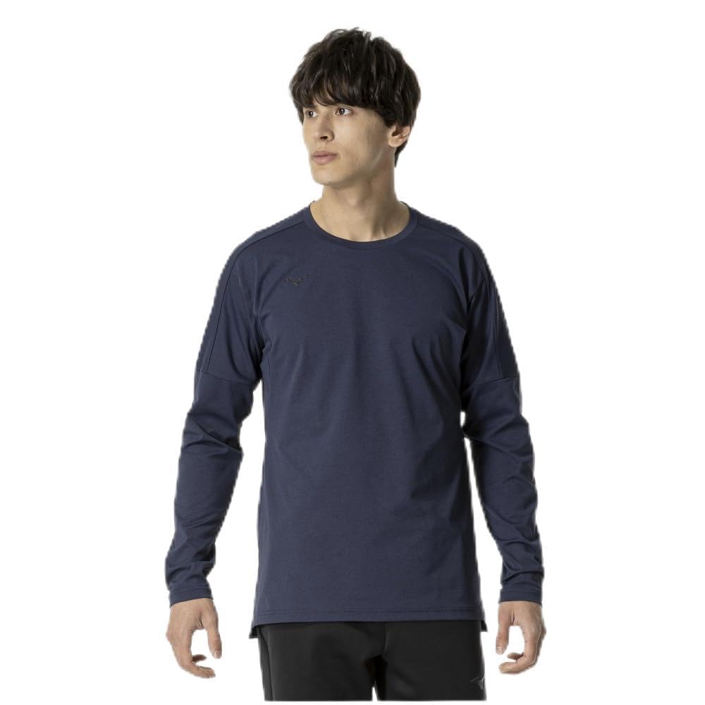 

Mizuno Training Wear Soft Dry Long Sleeve Sweat Absorbent Quick Drying 32MAB029 Pageant Blue T-Shirt UPF50+ Men s