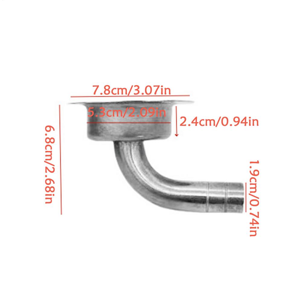 Stainless Steel Thru Hull Exhaust Hose Pipe Boat Exhaust Port Breather Vent Stainless Steel Hull Exhaust Hardware Fitting for