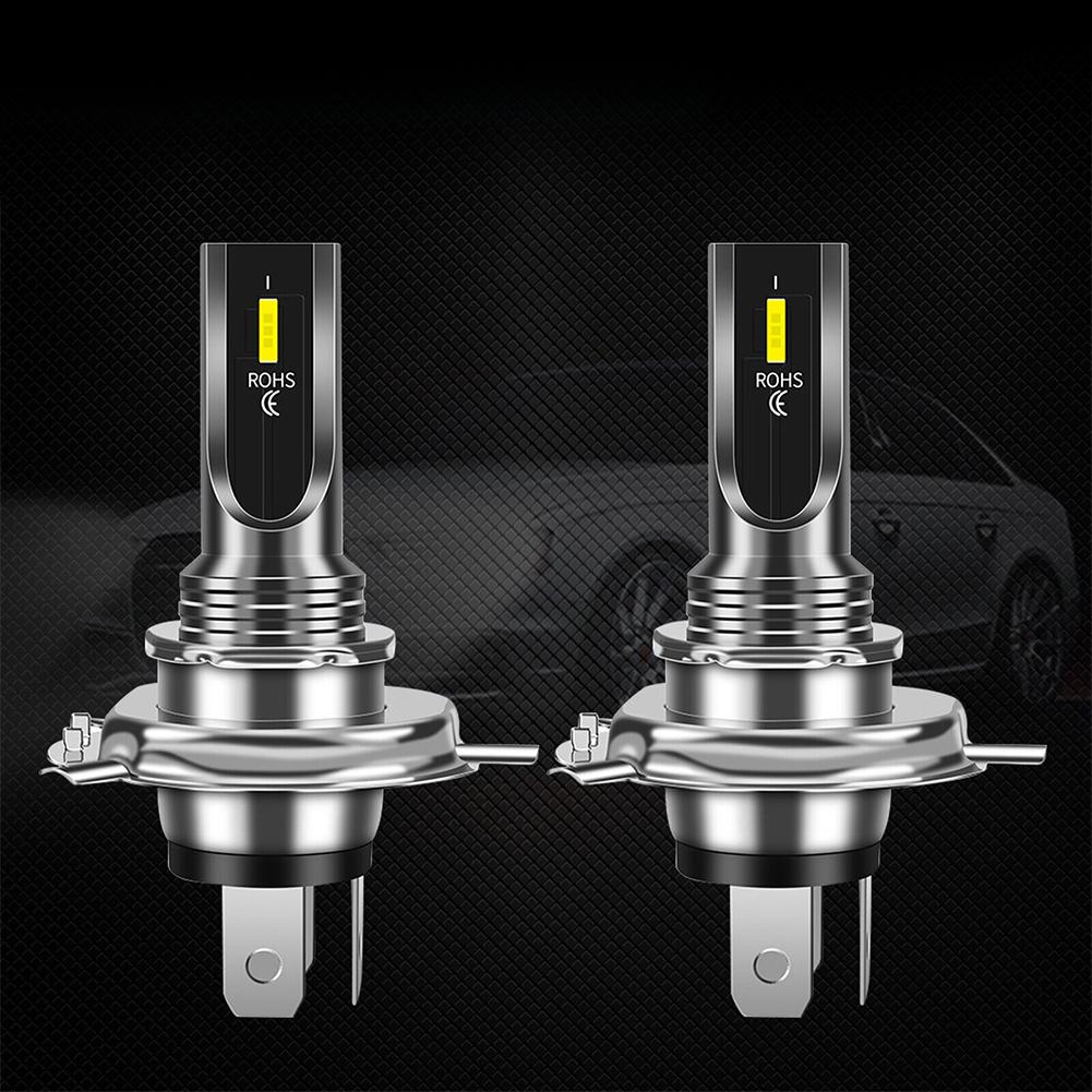 H4 9003 HB2 Car High Low Beam Super Bright Car Running Lamp 12V-24V Fog Light 4800LM 6000K 80W White Car Replacement Accessories