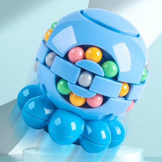 Cube Toy Smooth Rotation Stress Relief Fidget Toy Fall-Resistant Octopus Shape Sensory Fidget Gadget Kids Puzzle Cube Toy